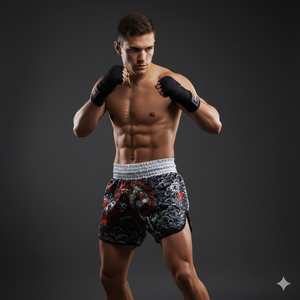 Shorts de Muay Thai MMA Personalizados de Alta Calidad OEM con Logotipo Frontal, Elásticos, de Secado Rápido, Transpirables, de Tela No Tejida, para Kickboxing y Boxeo, Venta al Por Mayor para Hombres - Product Image 6