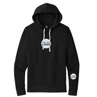 Sweat à capuche tricoté épais pour homme, 80% coton 20% fibre de bambou, non doublé, broderie GSM, vêtement streetwear d'hiver