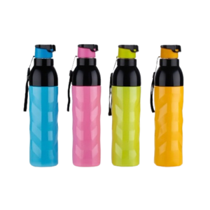Green Water <b>Bottle</b> with <b>Straw</b> Cap Set of 4 Eco Friendly High Quality <b>Drinking</b> <b>Bottle</b> for School Students - Product Image 1