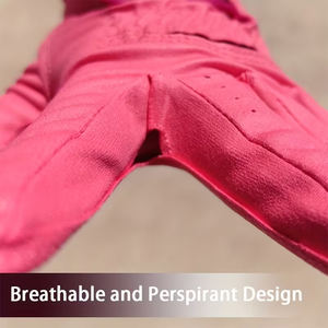 Gants de golf durables antidérapants en cuir véritable de couleur rose, respirants et résistants aux trous, en cuir synthétique pour le golf - Product Image 6