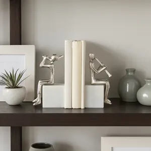 <b>Foldable</b> Metal Book Stand Portable Desktop Gravure Printed Book Holder Students Elegant Handmade Aluminium Gold-Plated Figurine - Product Image 1