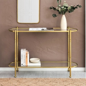Mesa Consola de Acero al por Mayor, Acabado Negro Elegante, para Apartamento, Dormitorio, Comedor, Contemporánea, Ecológica, con Almacenamiento, Fácil de Limpiar, para Interiores - Product Image 1