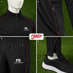 Ensemble de survêtement slim pour homme avec logo personnalisé, vente en gros, ensemble de jogging à fermeture éclair intégrale, respirant, pour entraînement de football, vêtements de sport, tenue de sport - Product Image 5