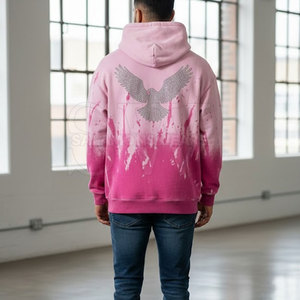 Custom Unisex <b>Rhinestone</b> <b>Hoodies</b> Street Wear Hoodie Pullover Thick Fleece Oversize Custom Sweatshirt Plus Size Men's <b>Hoodies</b> - Product Image 4