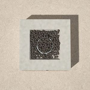 12\" H Natural Concrete Outdoor <b>Fire</b> <b>Pit</b> <b>Table</b> CM 1010C - Product Image 1