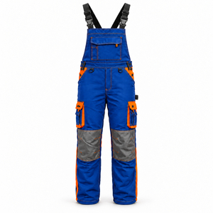 Construction <b>Bib</b> Overalls <b>Men</b> Custom Logo Workwear Multi Pocket Tool Storage Adjustable Straps Reinforced Knees Workshop Uniform - Product Image 1