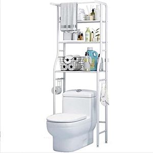 Corner Toilet <b>Storage</b> Rack 3 Tier Freestanding Bathroom Organizer Shelf Anti Rust Steel Space Saving <b>Laundry</b> Shelf - Product Image 1