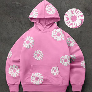 Sweat à capuche ample pour homme, coupe boxy, imprimé, style streetwear, décontracté, pour la gym, en coton épais de qualité supérieure, coupe relaxée - Product Image 1