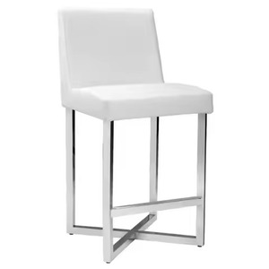 Tabouret et chaise de bar sur mesure en acier gris avec dossier à lattes verticales et assise en bois pour comptoir de cuisine et bar à petit-déjeuner - Product Image 4