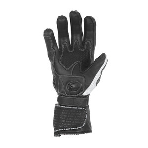 Gants de course en cuir à doigts entiers, design respirant avec empiècements en mesh, fermeture auto-agrippante, unisexe, pour la conduite - Product Image 3