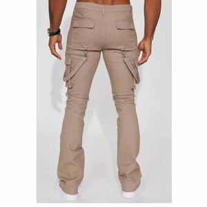 Unisex Vintage Winter Autumn Straight Casual Cargo Pant 100% Cotton Breathable Quick Dry Mid Waist <b>Jeans</b> OEM - Product Image 5