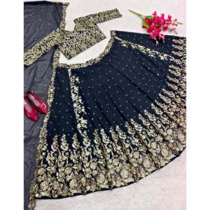 Vestido de Novia de Diseñador, Elegante Lehenga Choli con Dupatta de Lujo para Fiestas - Product Image 4