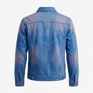 Veste en jean tendance pour homme avec doublure chaude, look streetwear urbain, idéale pour un style hivernal au quotidien - Product Image 3
