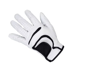 Gant de golf en cuir Cabretta blanc antidérapant pour droitier, respirant, avec fermeture auto-agrippante, pour homme, en cuir véritable - Product Image 1