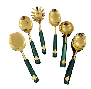 Haute Qualité En Acier Inoxydable Or Mat Cuillère Fourchette Couverts Ensemble De Mariage Restaurant En Acier Inoxydable Fourchette Cuillère Couverts Ensemble - Product Image 1