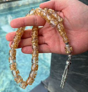 Tasbih islamique prêt à être expédié, perles de prière musulmanes, tasbih religieux en résine - Product Image 1