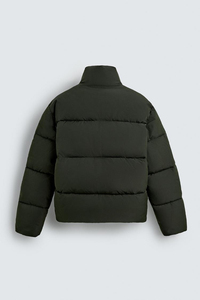 Veste matelassée unie à fermeture éclair sur le devant pour homme, idéale pour l'hiver, tenue décontractée quotidienne, durable, ensemble de vêtements d'extérieur - Product Image 2