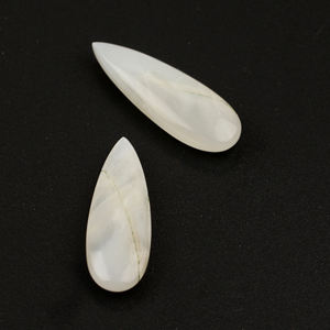 Perles de pierre de lune naturelle blanche de haute qualité, forme poire briolette 10x30mm, pierres précieuses en vrac calibrées pour la fabrication de bijoux - Product Image 5