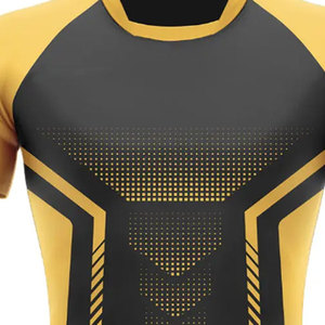 Custom Unisex Sublimated Rugby Jersey Short Sleeve Fitted Moisture Wicking Breathable Quick Dry Polyester All Seasons Sport - Product Image 5