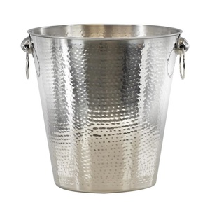 Galvanized Metal <b>Beer</b> Ice Bucket with Wooden Handle for Bar Restaurant Outdoor Wedding Party <b>Table</b> Club Dining - Product Image 5