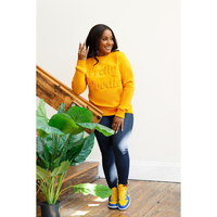 Sweat-shirt à capuche en molleton doux en coton premium, imprimé personnalisé Or massif, broderie Sigma Gamma Rho, pour femme