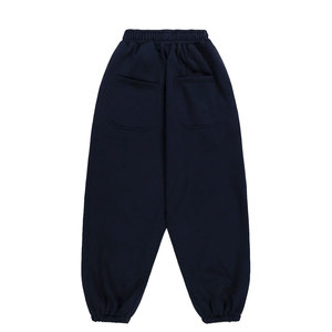 Men's Navy Blue Elastic Waist <b>Harem</b> Pants With Side Pockets Casual Autumn Knitted Joggers - Product Image 1