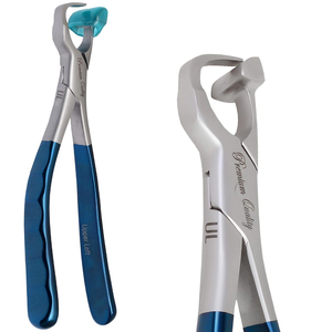 Pinces d'extraction dentaire moléaires atraumatiques, lot de 4 pièces, série standard avec embouts en silicone, en acier inoxydable, Dental Physiks - Product Image 6