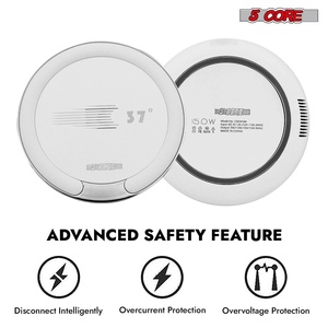 Chargeur sans fil 5Core 15W certifié Qi, tapis de charge rapide, chargeur - Product Image 6