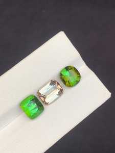 Pierre précieuse tourmaline verte naturelle taille coussin 20 carats, pierre non montée pour la fabrication de bijoux, fournisseur en gros du Rajasthan - Product Image 3