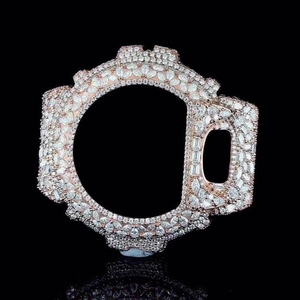 Cadran de montre octogonal personnalisé Hip Hop Iced Out en acier inoxydable avec cadre de protection en cristal pour montres de luxe pour hommes - Product Image 3