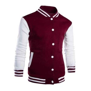 Veste universitaire pour homme de haute qualité, personnalisée, nouvelle, élégante, couleur unie, avec lettrage universitaire, respirante, séchage rapide, doublure en polaire - Product Image 2