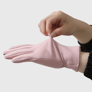Gants de course classiques noirs imperméables unisexes pour l'hiver avec poignées antidérapantes en polyester/coton pour un usage quotidien - Product Image 2