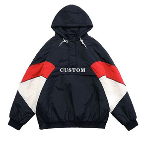 OEM Factory's Custom Designed <b>Men's</b> <b>Long</b> Nylon Quarter Zip Windbreaker <b>Jacket</b> Winter Sportswear Fur Canvas Wholesale Bulk Order - Product Image 1
