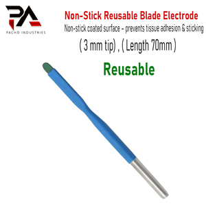 Électrode chirurgicale ESU autoclavable en acier inoxydable réutilisable, lame antiadhésive, pointe de 3 mm, longueur de 7 cm - Product Image 1