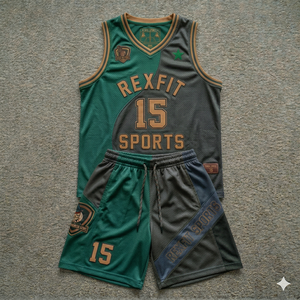 REXFIT SPORTS Uniforme de basketball personnalisé pour adultes, respirant, léger, en polyester, séchage rapide, vêtements de sport, service OEM - Product Image 5