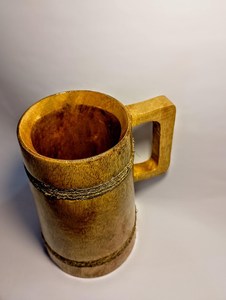 Mug à bière Viking en bois poli fait main, rustique, médiéval, écologique, gravé sur mesure, personnalisé, objet de collection - Product Image 3