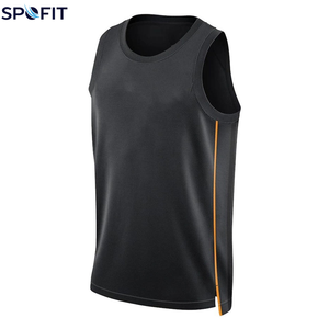 Maillot de basket-ball unisexe de couleur noire unie, vêtements de sport de qualité supérieure, respirant, uniformes de basket-ball courts personnalisés, dernier design - Product Image 2