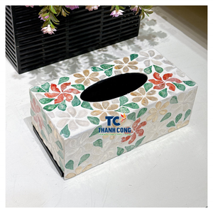 Boîte à mouchoirs en nacre, décoration saisonnière élégante, boîtes à mouchoirs pour le Ramadan, exportation directe d'usine, Vietnam - Product Image 1