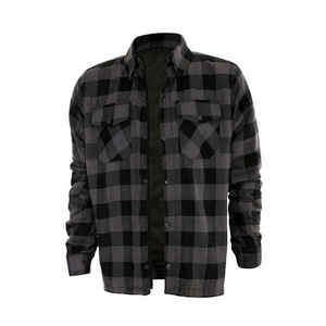 Nouvelle Arrivée Chemise en Flanelle Personnalisée Couleur Violette Motif à Carreaux Imprimé Boutons Double Poches Col Montant Respirante Écologique - Product Image 2