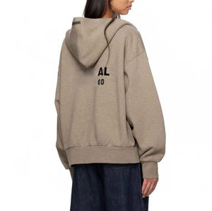 เสื้อฮู้ดซิปเต็มตัวแบบคลาสสิกสำหรับผู้ชาย สไตล์สตรีทแวร์สุดหรู ทรงบ็อกซี่แบบครอป - Product Image 4