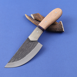 Couteau à lame fixe en acier au carbone, lame droite, couteau à dépecer de qualité industrielle, manche en résine et bois, couteaux de chasse personnalisés OEM - Product Image 4