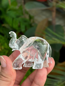 Estatua de Elefante de Cuarzo Transparente Tallada a Mano, Figura de Animal de la Suerte, Feng Shui, REIKI, OEM, ODM, Venta al Por Mayor - Product Image 4