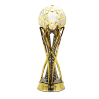Fabricant Champion Design Trophée en cristal moderne Football Basketball League Microphone Ornements de haute qualité plaqué or