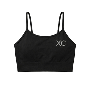 Ensemble de leggings et soutien-gorge de sport pour femmes, qualité supérieure, noir uni, tricoté en spandex/polyester, extensible, respirant, séchage rapide, coupe ajustée - Product Image 2