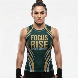 เสื้อกล้าม MMA สำหรับผู้หญิง พิมพ์ลายแบบ Sublimation กระชับรูปร่าง ระบายเหงื่อได้ดี ดีไซน์เพื่อการต่อสู้อย่างมีจุดมุ่งหมาย - Product Image 5