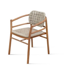 เก้าอี้ไม้สักพรีเมียมพร้อมเก้าอี้รับประทานอาหารไม้สานทำมือสำหรับร้านกาแฟ ร้านอาหาร โรงแรม และเฟอร์นิเจอร์บ้าน - Product Image 1