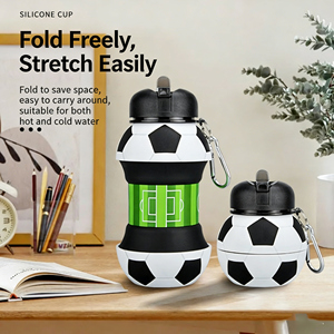 550ml Outdoor Sports <b>Silicone</b> Folding Cup Student <b>Water</b> <b>Bottle</b> Portable Leak-Proof Cup - Product Image 3