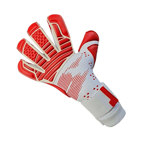 Football Goalkeeper Gloves Red White PU Leather Full <b>Finger</b> Non Slip Breathable Adjustable Wrist <b>Strap</b> Unisex Sports Gear - Product Image 5