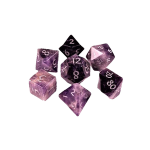 High quality stone dice crystal Lepidolite crystal reiki healing gemstones <b>Engraved</b> custom dice set Vikings - Product Image 6