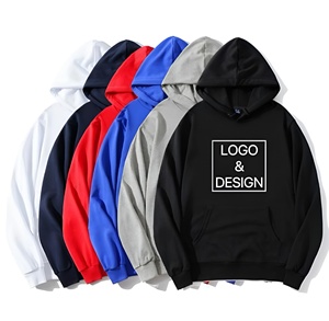 Sweat-shirts à capuche personnalisés avec logo brodé pour hommes et femmes, pull-over en coton 100% écologique de haute qualité, vente en gros - Product Image 2